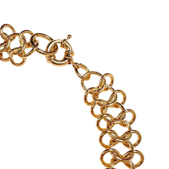 Vintage Gold Plated Chainmail Chain Necklace, Unisex - Picture 4 of 6